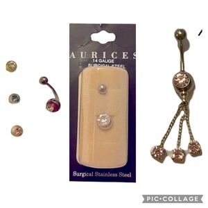 Surgical Steel Belly Button Ring Bundle